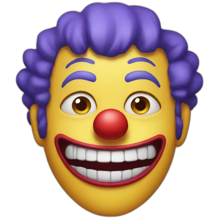 Zipped mouth clown emoji