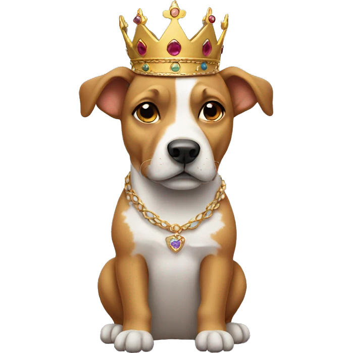 Dog wearing a crown emoji