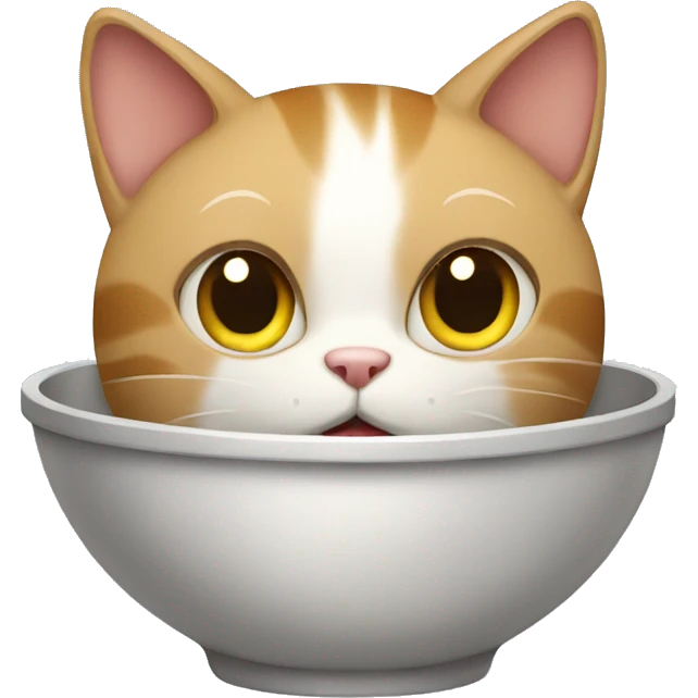 Cat with bowl emoji