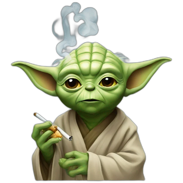 Yoda smoking emoji