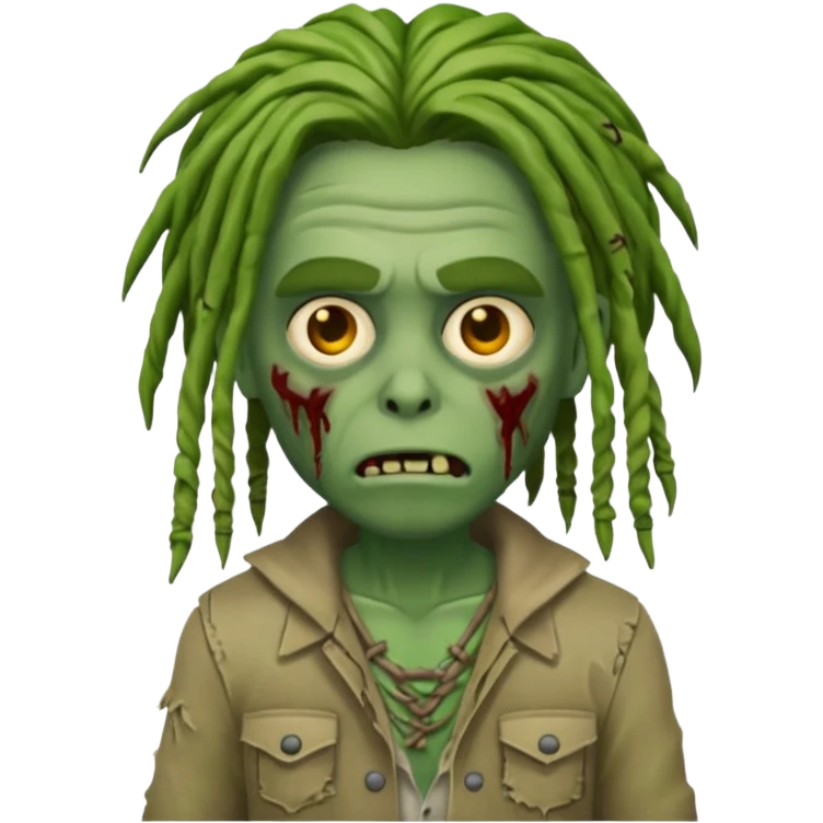 memoji zombie with dreads  emoji