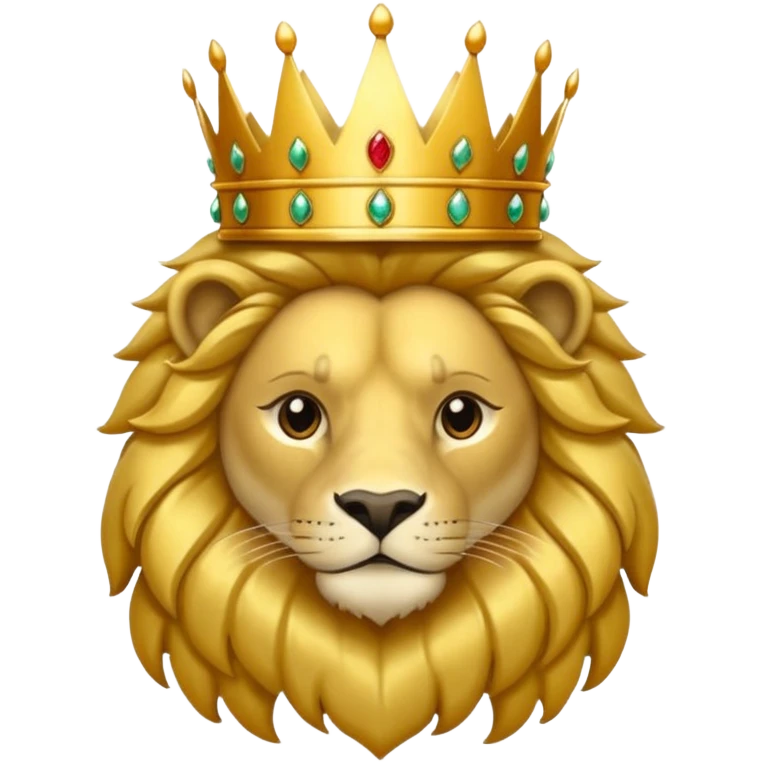 León con corona emoji