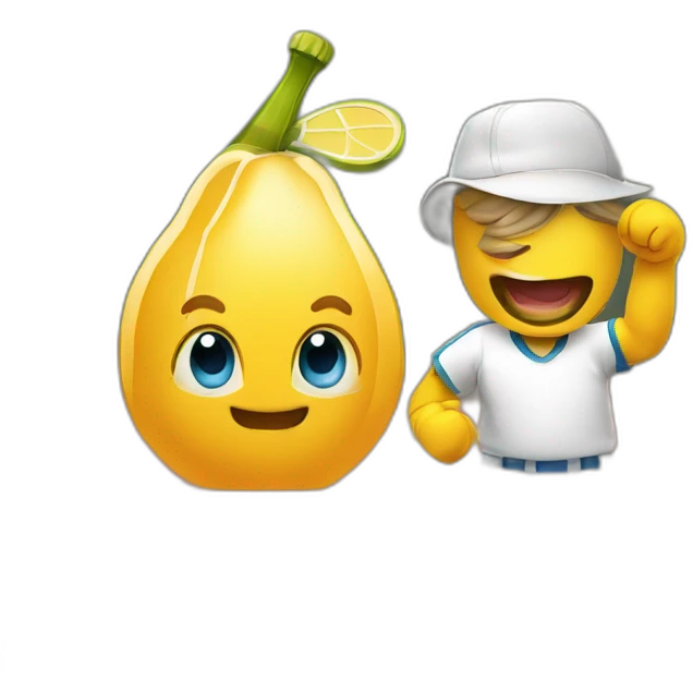 Un gars en train de boire de la bière et joue au tenis en même temps  emoji