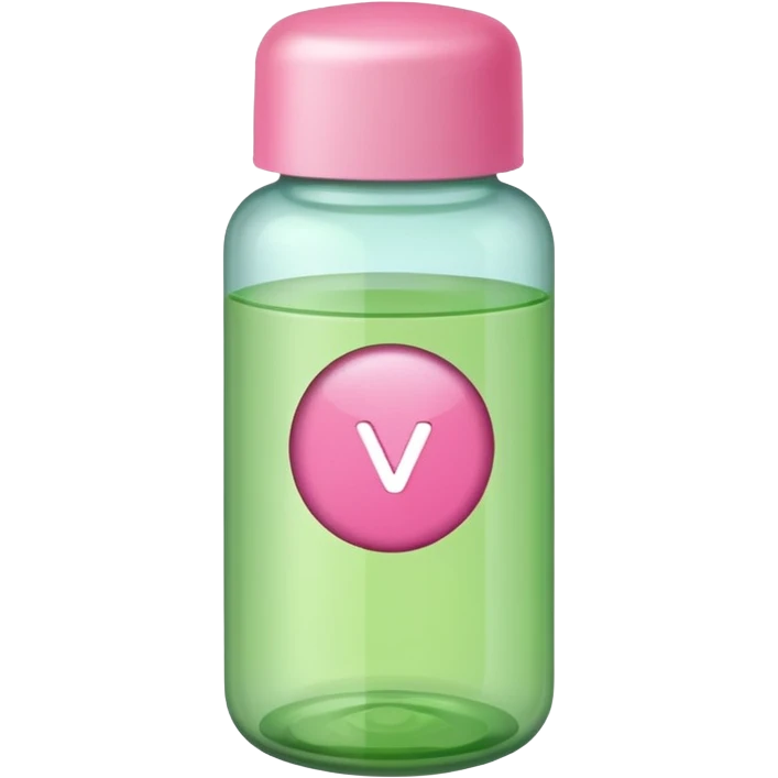 light green and pink vitamin bottle emoji