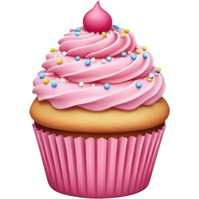 Cupcake with pink icing emoji