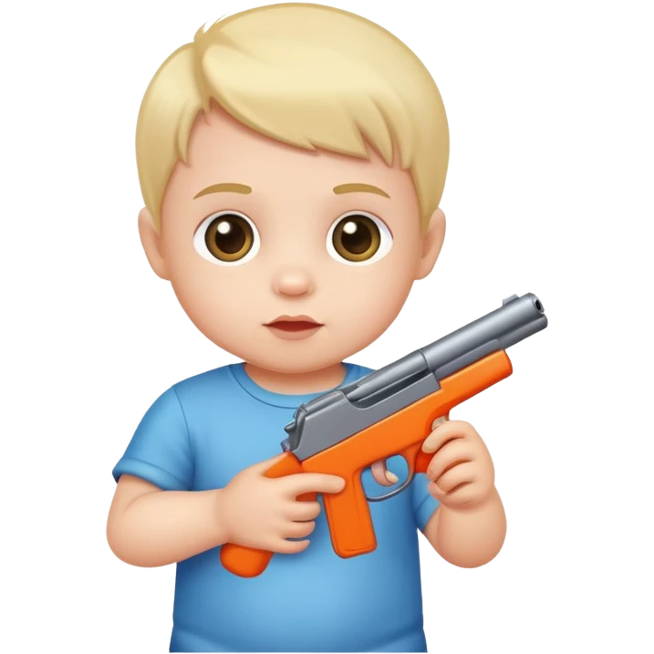 baby with a gun emoji