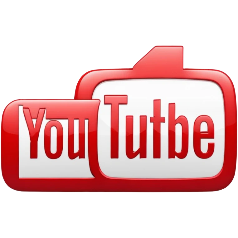 YouTube logo red emoji