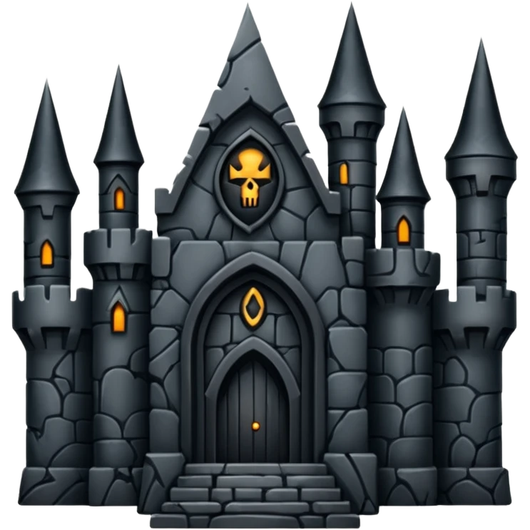 Gothic black evil castle emoji