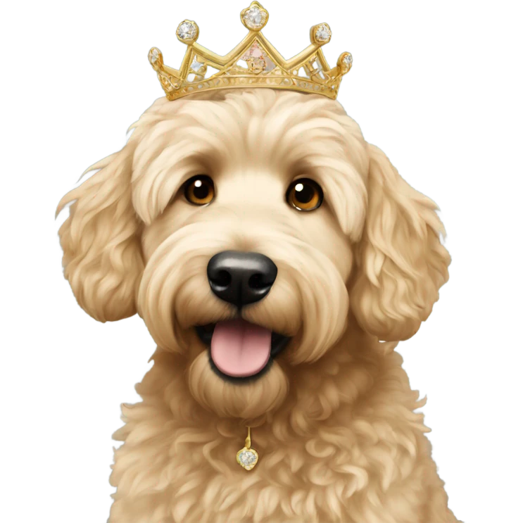 Golden doodle tiara emoji