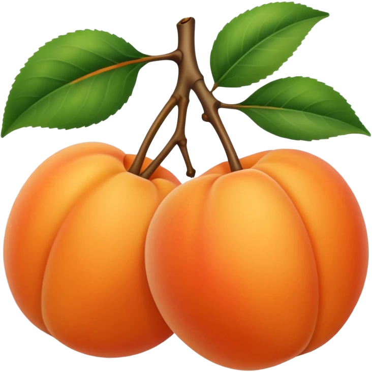 abricot unique sans feuille emoji