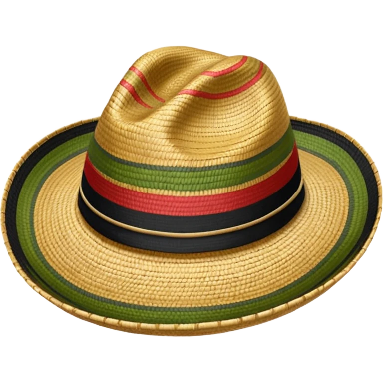 Sombrero Vueltiao con varias rallas negras emoji