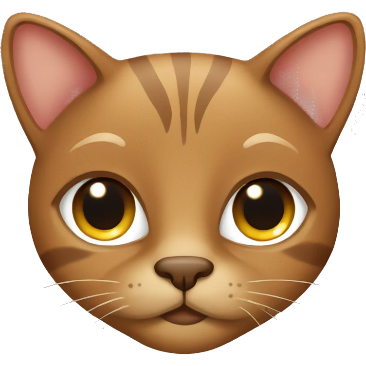 Brown cat with brown eyes emoji