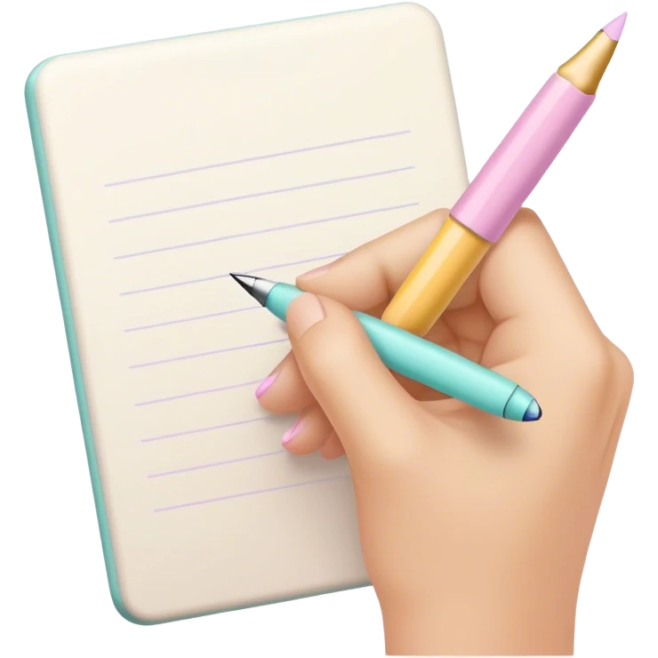 pastel hand 
writes emoji