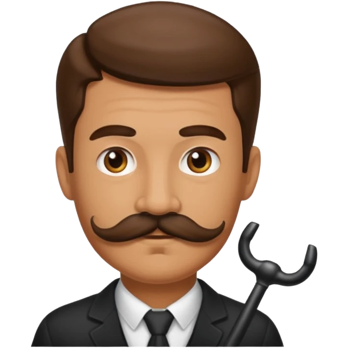 picture 2 and another style of mustache emoji