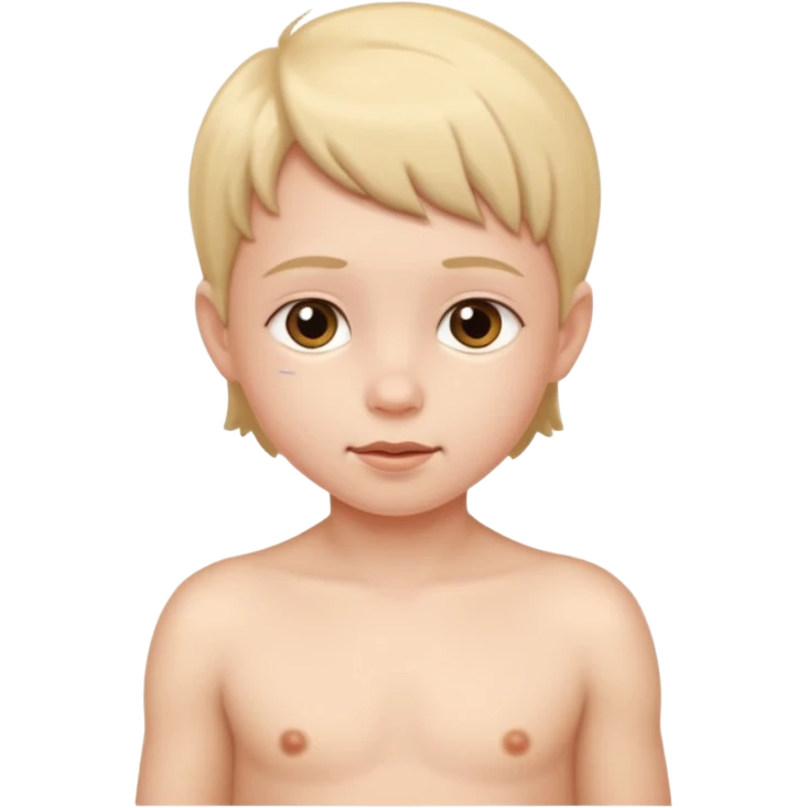 Enfant nue avec emoji