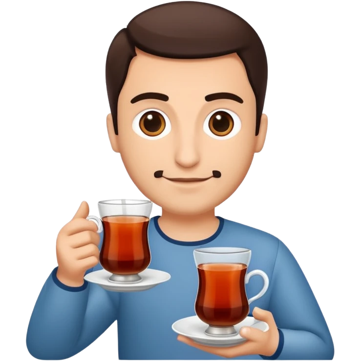 man holding turkish tea emoji