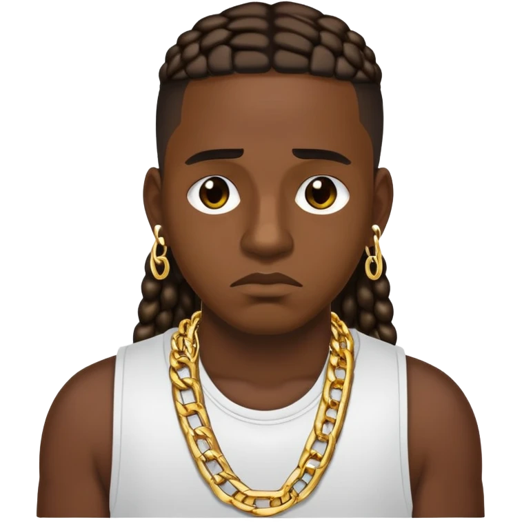 Sad and Stressed Reggaeton Music Singer emoji