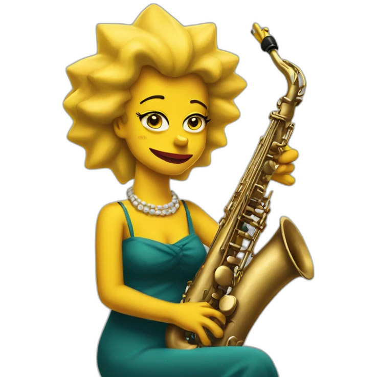 Lisa simpson jazz emoji