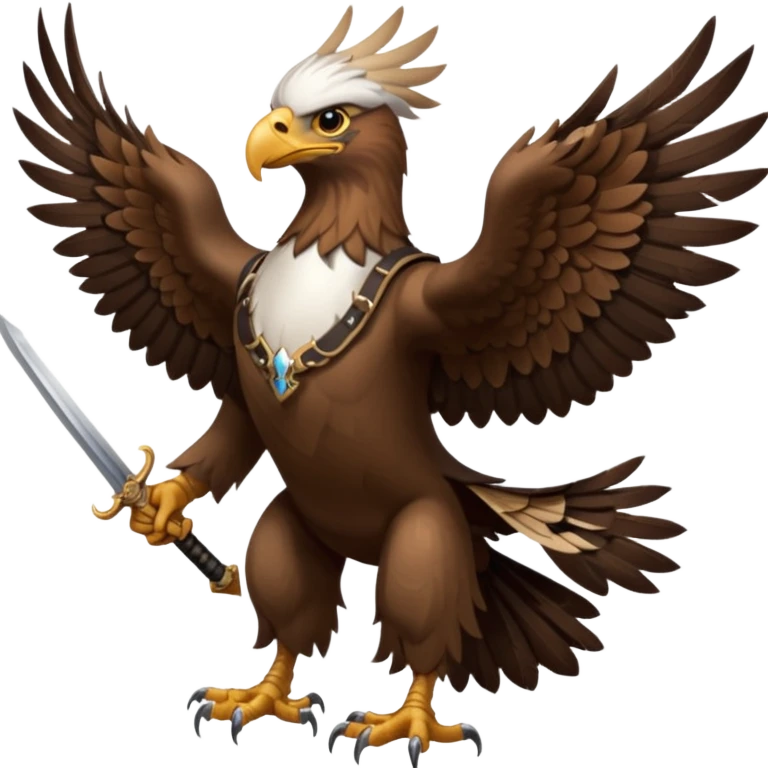 eagle with sword strapped to his back emoji