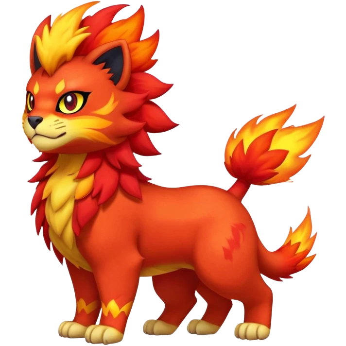 Pyroar-Litten-Fakémon-hybrid-creature (full body)  emoji