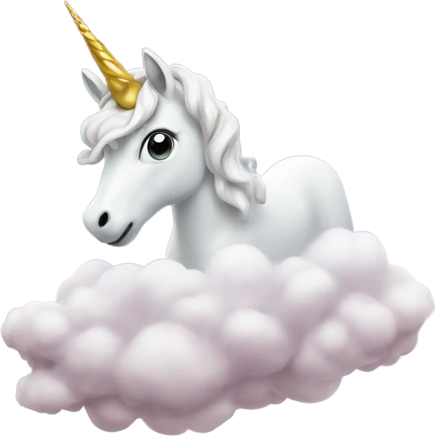 Unicorn on clouds emoji