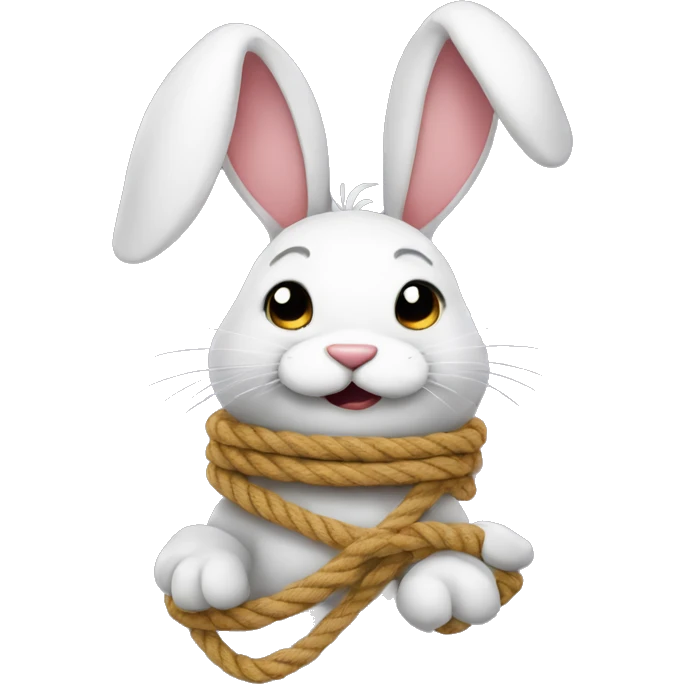 roped bunny emoji