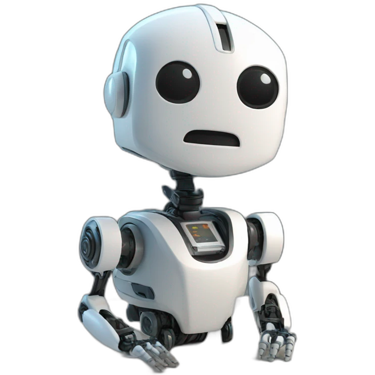 Roboter am PC emoji