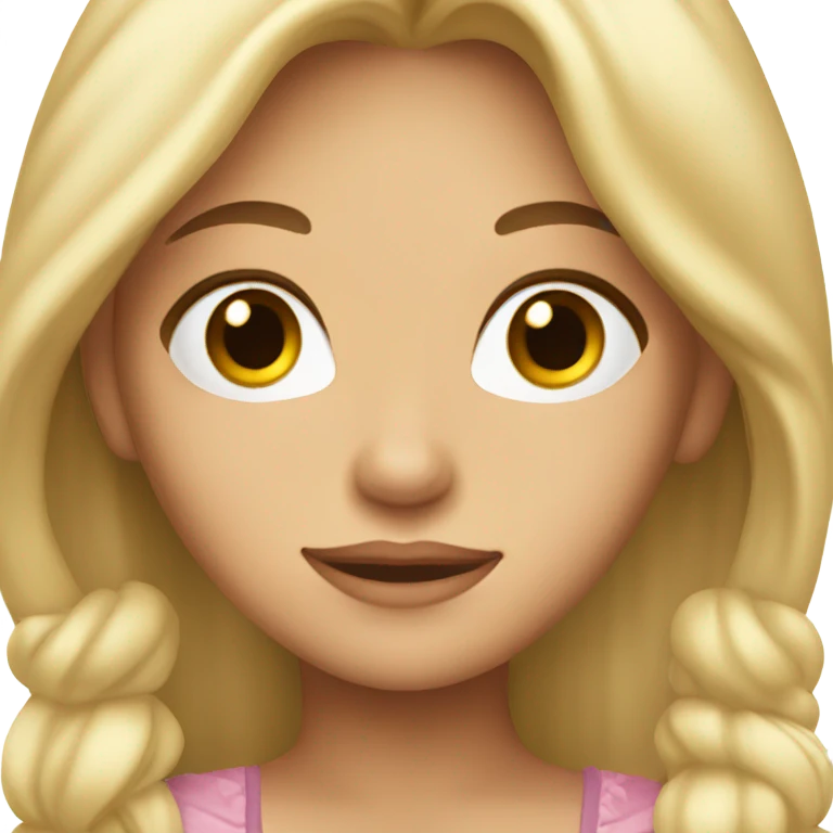Princess with dirty blonde hair and brown eyes  emoji