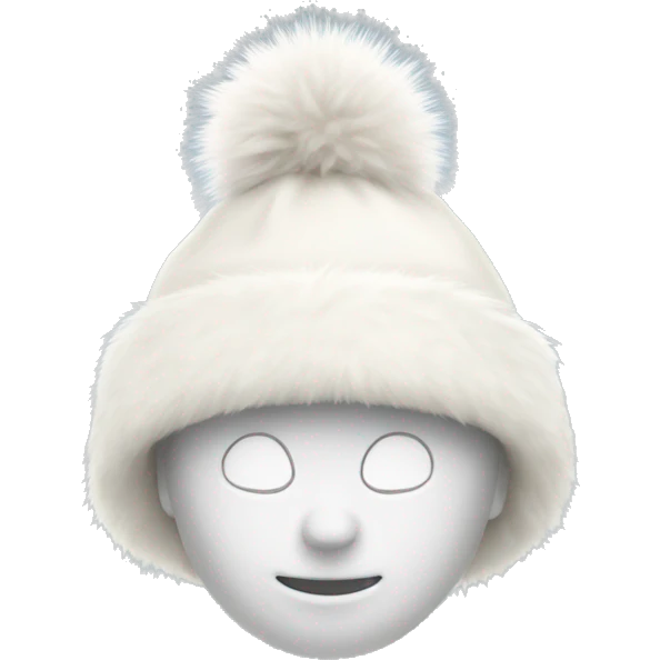Winter white fur hat emoji