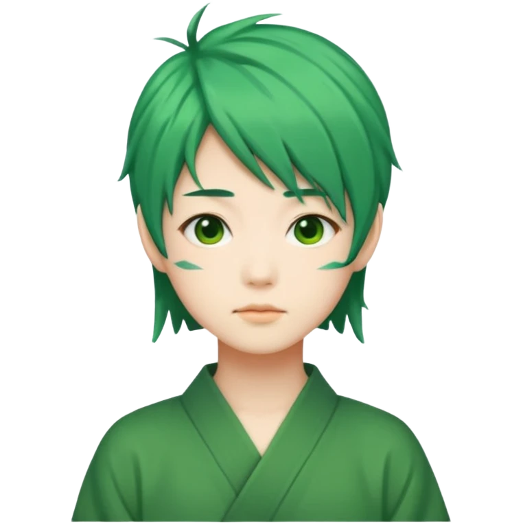 japanese green haired emoji