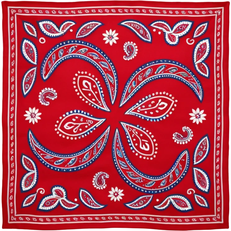 patterned bandana headscarf  emoji