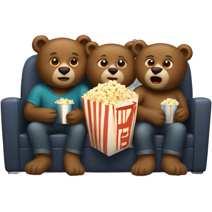 Bears watching a movie  emoji