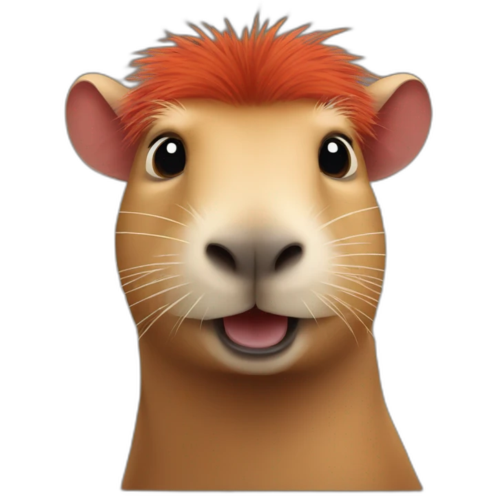 capybara with red hair emoji