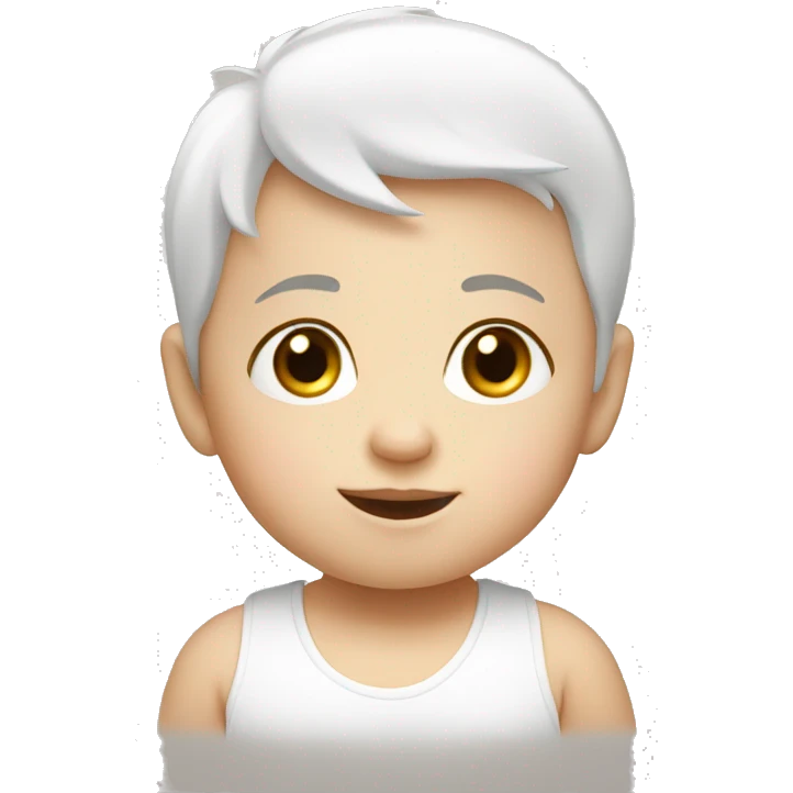 white Cute baby  emoji