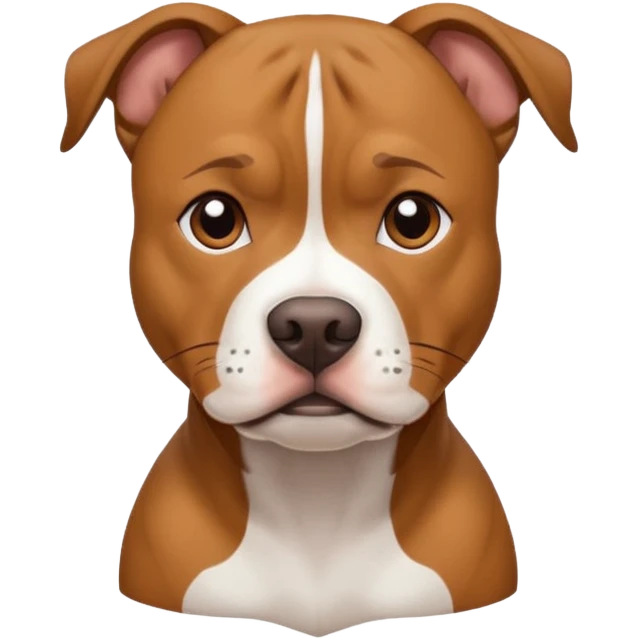 Brown pit bull boxer mix dog emoji