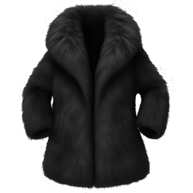 fur coat black emoji