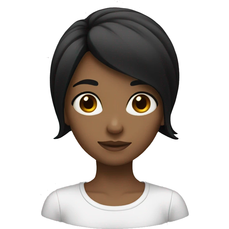 Girl with black hair emoji