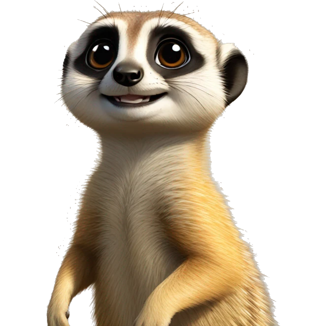 Meerkat does hello emoji
