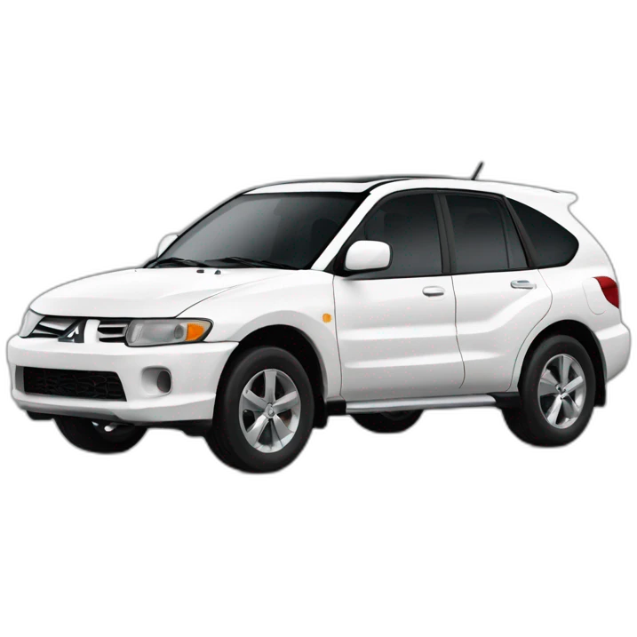 White model Mitsubishi axs car emoji