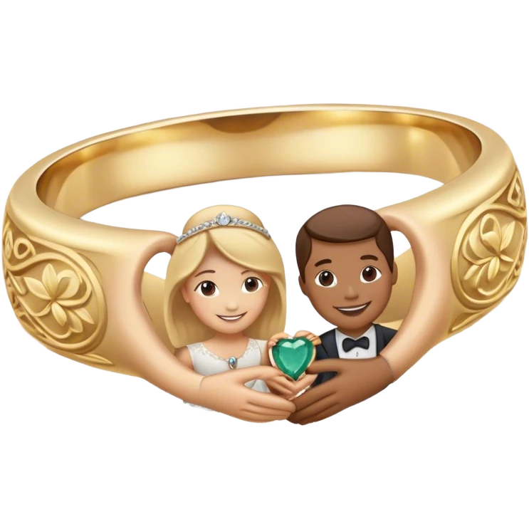 jewelry and friendship in wedding emoji