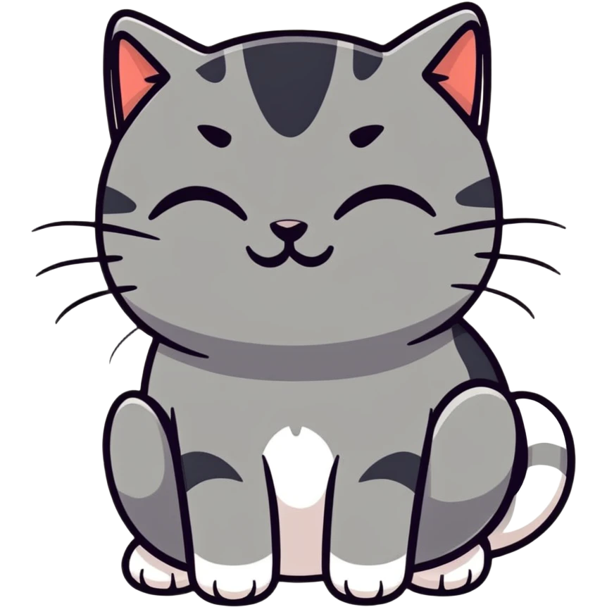 cat with a sleepy yet devious expression emoji