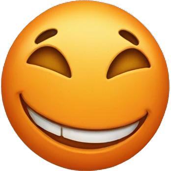 A orange smile creepy emoji