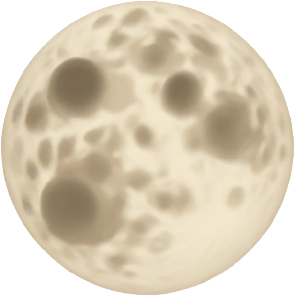 Beige moon emoji