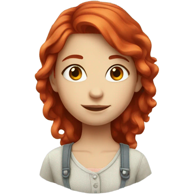 charming girl with red hair emoji