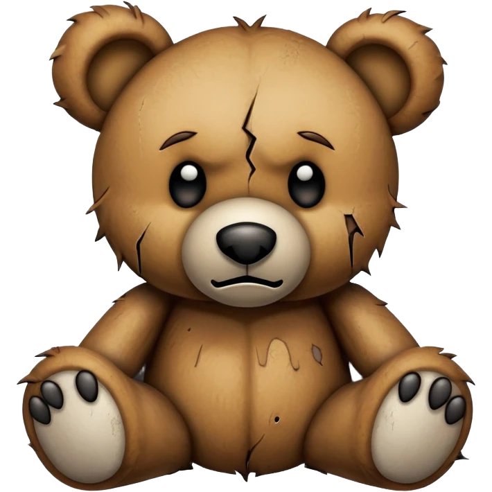 Psycho teddy emoji