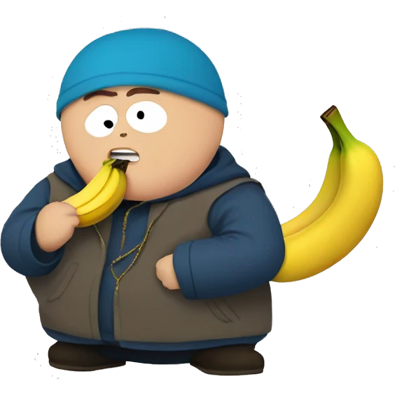 eric cartman eat banana emoji