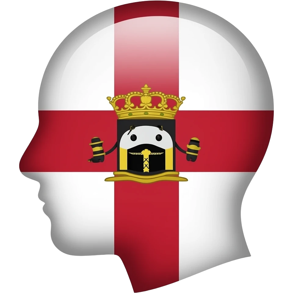 “Utilise uniquement des emojis noirs et blancs pour représenter le drapeau corse. Essaie de dessiner une tête de profil avec des formes simples.” emoji