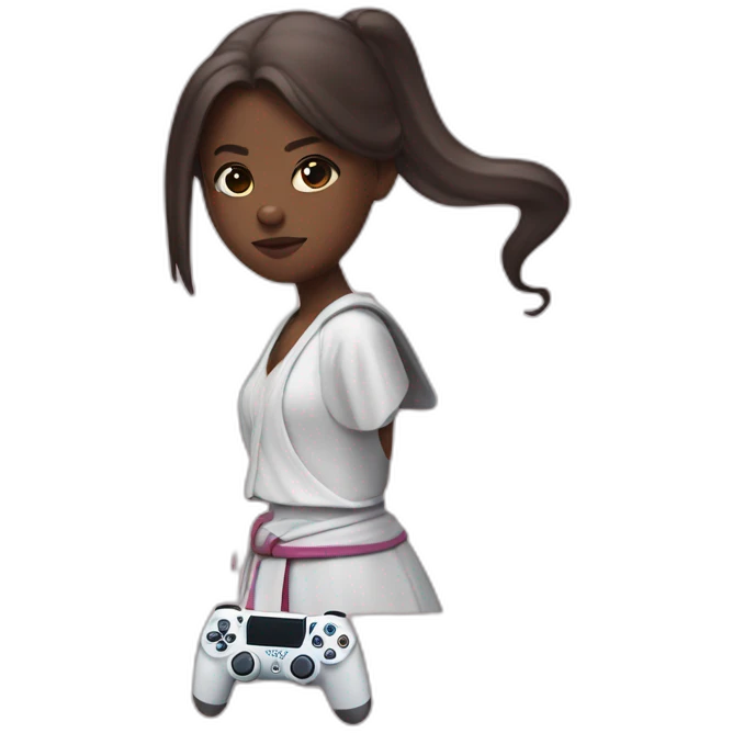 girl sith playstation 5 controller emoji