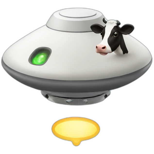 Ufo absorbing cow emoji