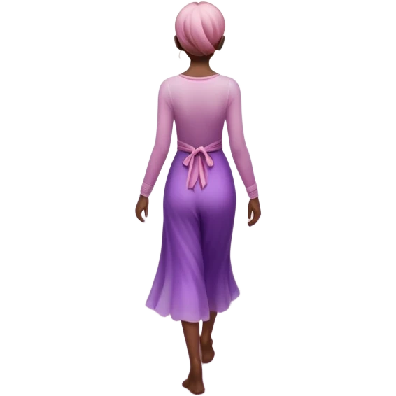 A small figure walks back across a foggy bridge, holding soft pink and purple orbs in each hand—symbolizing compassion and forgiveness. A gentle heart aura trails behind them, showing healing in motion. emoji